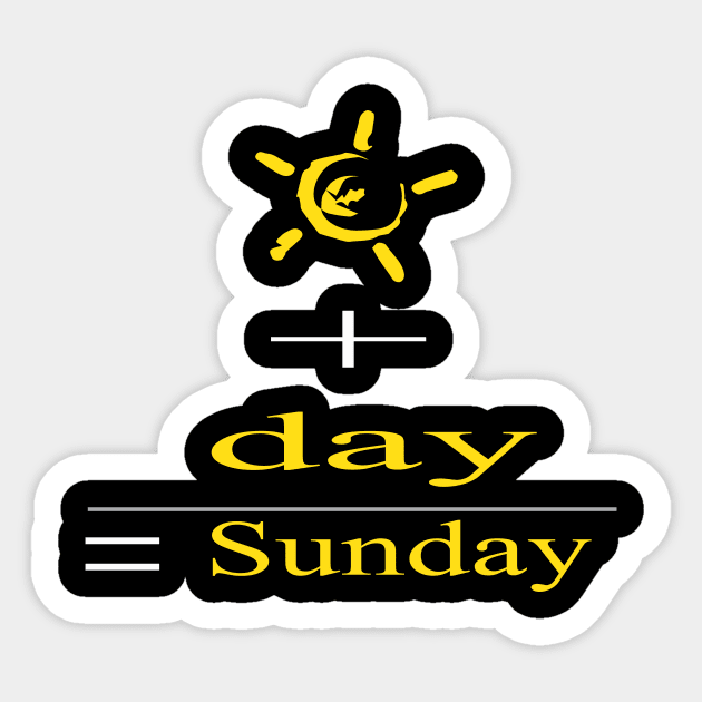 Sun+day=sunday Sticker by CASANEGRA